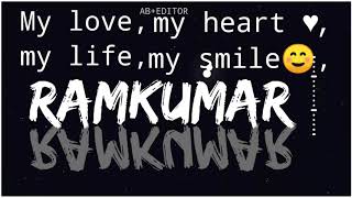 Ramkumar name  video !! ab name art !!