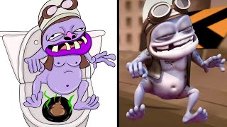 crazy frog turned to Skibidi toilet | crazy frog axel f song drawing meme