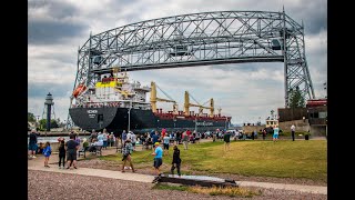 That's one Big Saltie! the Vezhen, about as large as a ocean freighter you can get in Duluth!