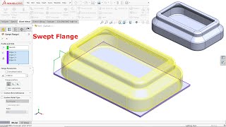 Solidworks sheet metal Swept flange