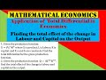 Application of Total Differential | Finding the total effect of change in Labour & Capital on Output