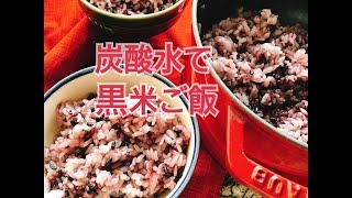 炭酸水で炊飯！黒米ご飯(縦長動画) / Unpolished rice