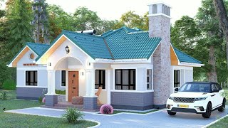 Simple House design idea | 12m x 12.7m (113sqm) | 3 Bedroom Bungalow | Interior \u0026 Exterior Animation