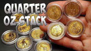 Quarter Oz Gold Lions - Filling A Tube