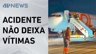 Avião colide com carro no momento da decolagem no Rio de Janeiro