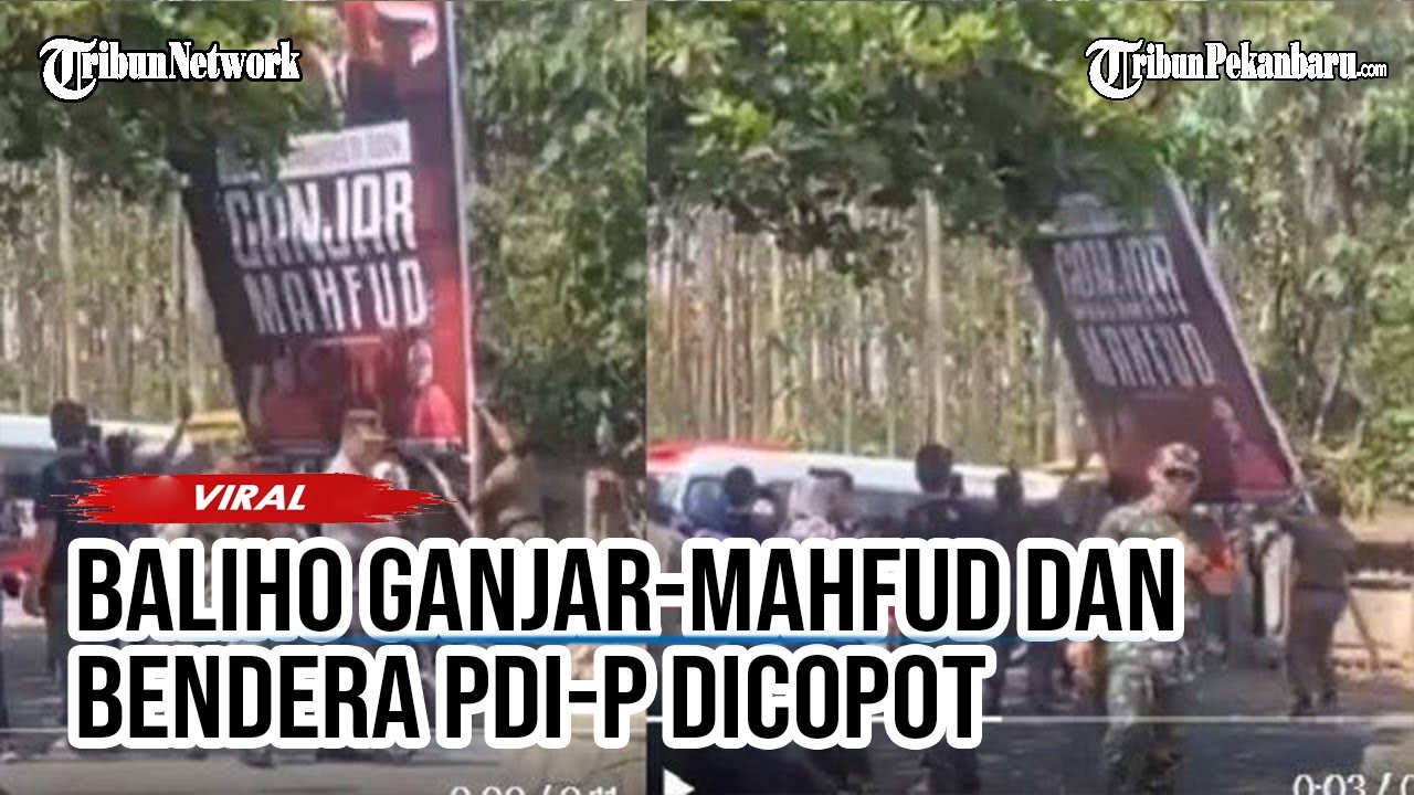 Viral Baliho Ganjar Mahfud Dicopot Satpol PP Saat Kunjungan Jokowi Di ...