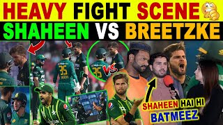 HEAVY FIGHT BETWEEN SHAHEEN VS BREETZKE | PAK VS SA TRI-NATION SERIES | PAK BLUNT REACTION