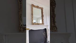 I found the perfect ornate mirror 😍one hour and $70 later #parisianstyle #livingroomdecorideas