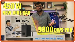 Best 2021 Sound Bar 450 W 🔥 | Zebronics Juke bar 9800 Dolby Atmos | Wireless Subwoofer | Unboxing