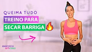 TREINO EM CASA PARA REDUZIR MEDIDAS DA BARRIGA - Queima tudo em 10 minutos
