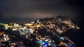 Magic fog at Santorini 4k timelapse