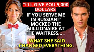 “I’ll give you 5,000 DOLLARS if you serve me in RUSSIAN,” mocked the MILLIONAIRE at the WAITRESS… wh