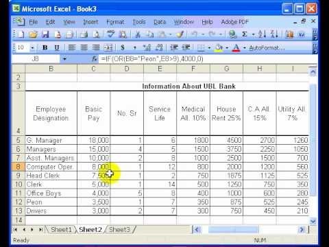 Bonus Formula In Ms Excel - YouTube