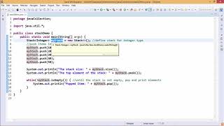 Java Essentials - The stack class in java