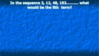 SAT Sequence Math Question Instruction
