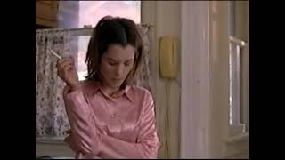 Parker Posey in a Pink Satin Blouse smoking a Cigarette    [480p]