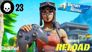 Fortnite Reload | High Kill Win Gameplay | Controller Player | Cloakified