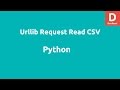 Python Urllib request Read CSV