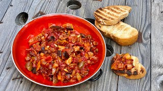 The EGGPLANT CAPONATA Sicilian Italian Original recipe vs @uomodicasawith BBQ Caponata recipe