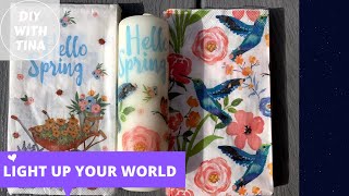 DIY DECOUPAGE CANDLES | DOLLAR TREE CRAFTS | QUARANTINE CRAFT EPISODE #1(How to decoupage on candle)