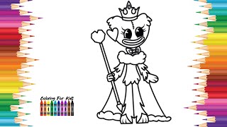 Queen Kissy Missy coloring page/Poppy Playtime #poppyplaytime #kissymissy #relaxing #relax #color