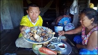 หมกหน่อไม้ จ้ำปู ต้มปลา.กินข้าวเช้า แซบบ.| ຕົ້ມປາ.ຈ້ຳປູ.ໝົກໜໍ່ໄມ້.ກິນເຂົ້າເຊົ້ານຳກັນ.