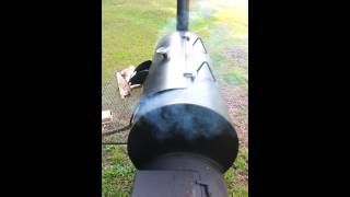 How to make clear blue smoke in offset smoker.