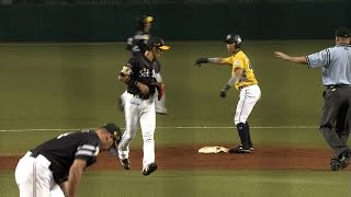 【プロ野球パ】 外崎、快足飛ばしプロ初盗塁！ スピード感抜群です!!  2015/07/31 L-H