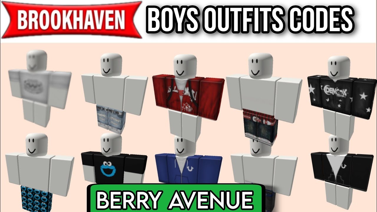 Boy Outfit Codes For Berry Avenue | Roblox Brookhaven Boys Outfit Codes ...