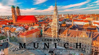 Munich Germany City Tour / Marienplatz Munich 4K / Cinematic Drone Footage