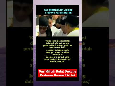 Gus Miftah Bulat Dukung Prabowo Subianto Karena Hal Ini #gusmiftah # ...