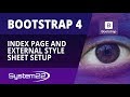 Bootstrap 4 Basics Index Page and External Style Sheet Setup