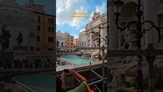 Trevi Fountain Under Restoration: Rome Prepares for Jubilee Year 2025! #Roma #Italy #Travel #Shorts