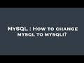 MySQL : How to change mysql to mysqli?