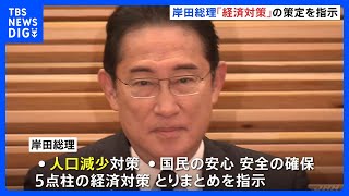 岸田総理　経済対策の策定を指示　与党関係者「去年の額を超えないように総理から指示」｜TBS NEWS DIG