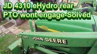 John Deere 4310 eHydro PTO problem: Solved