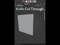 Blender Quick Tips ➦ Knife Cut Through .