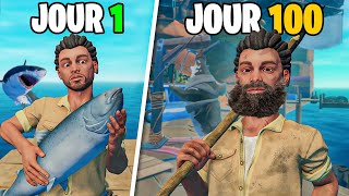 J'ai survécu 100 JOURS sur RAFT