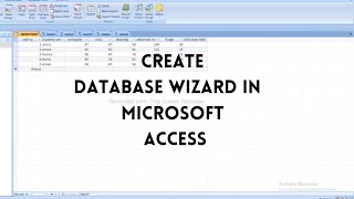 CREATE DATABASE WIZARD IN MS ACCESS 2007