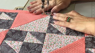 TAPETE de RETALHOS Lindo Super FÁCIL e Rápido de COSTURAR em PATCHWORK