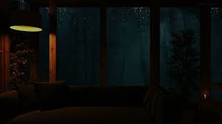 Cozy Rain Ambience | sleep well in this Cozy sofa when it started to rain in forest 🌧️