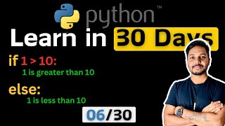 Python for Data Engineers & Data Analysts | If Else Statement Tutorials Beginners #python #06/30