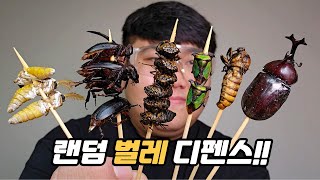 불빛으로 유혹한 곤충 잡아서 모듬꼬치 만들어 먹기 ㅋㅋㅋㅋㅋ (랜덤벌레디펜스)