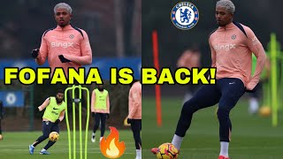 GOOD NEWS✅WESLEY FOFANA IS BACK🔥REECE JAMES \u0026 FOFANA STORM CHELSEA TRAINING