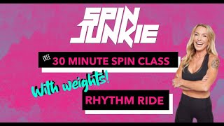 ⚡ THIRTY MINUTE SPIN CLASS WITH WEIGHTS! ⚡