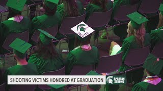 Shooting victims honored at MSU graduation