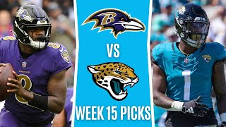 Sunday Night Football (NFL Picks Week 15) RAVENS vs JAGUARS | SNF Free Picks & Odds