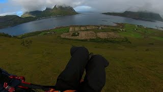 Paragliding on Lofoten Island