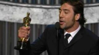 Javier Bardem winning Best Supporting Actor: 80th Oscars (2008)