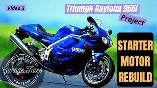 Triumph Daytona 955i video 3 - Starter motor rebuild